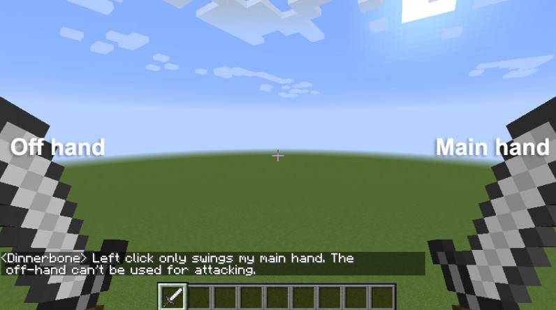How to use Minecraft Double Holdings How to use Minecraft dual -holding weapon