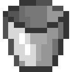 What should I do if there is a bucket in the Minecraft bucket?