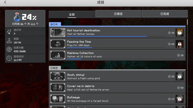Minecraft achievement, how to see what the achievement of MINECRAFT