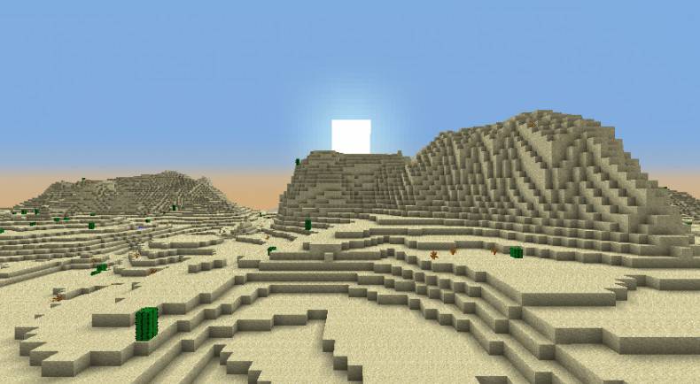 What is Minecraft hilly terrain where is Minecraft desert hill?