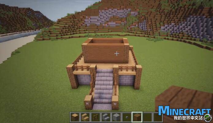 How to build a wooden house villa in Minecraft wooden house villa tutorial