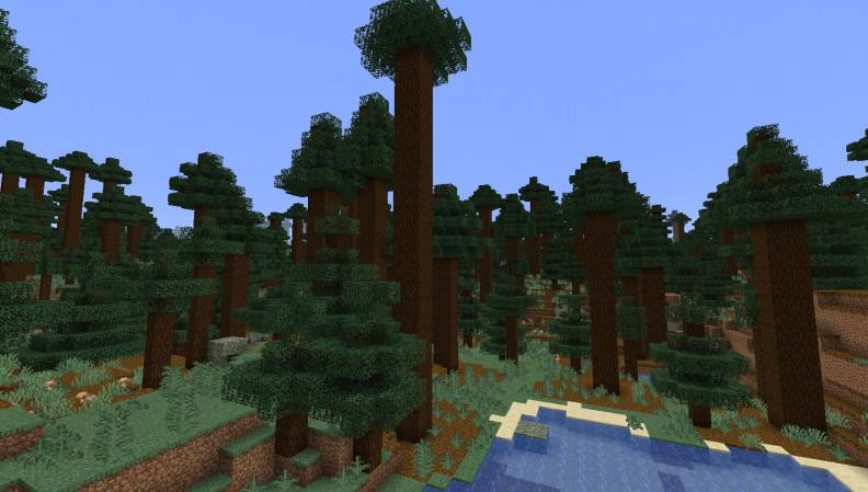 What is the use of Minecraft giant coniferous forest?