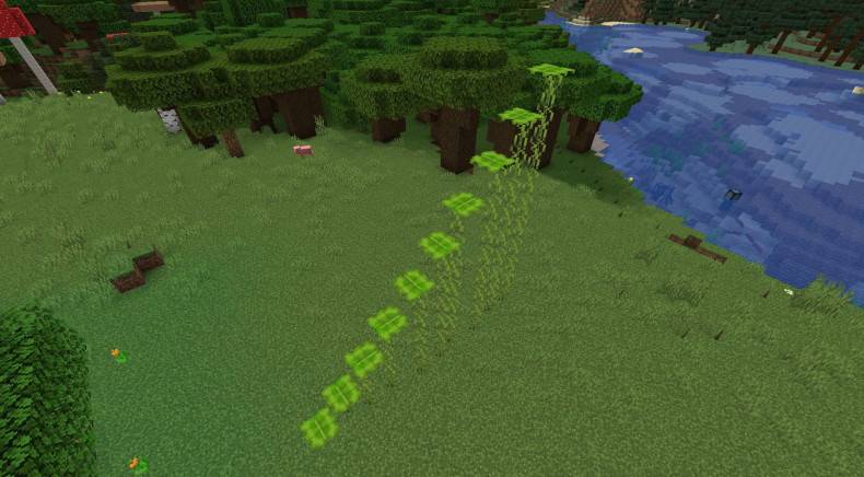 What is the use of Minecraft large hanging leaves?