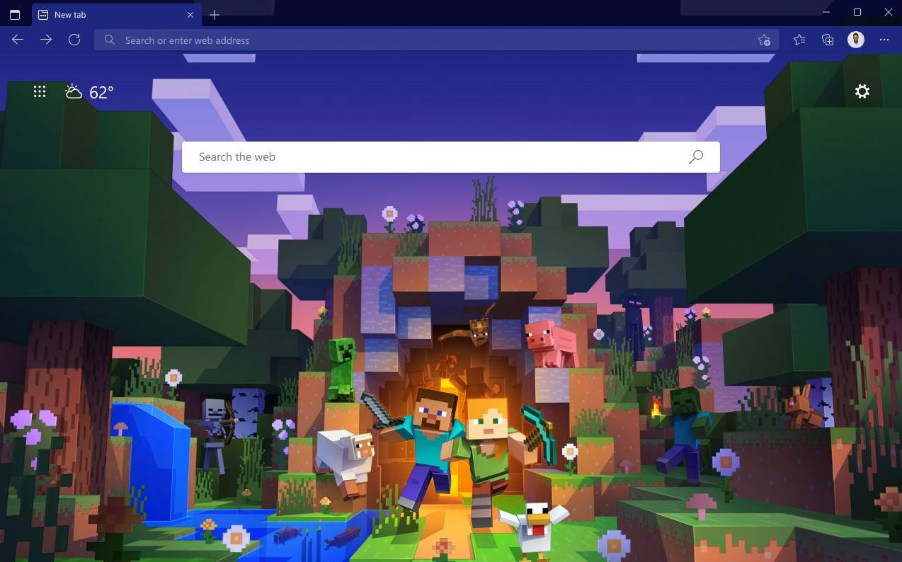 Minecraft launched the official theme of the Edge browser