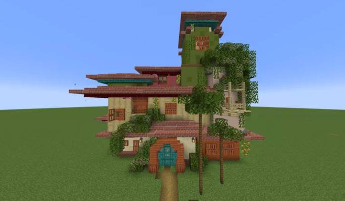 Minecraft base rock version of the charm hut Encanto Casita map archive