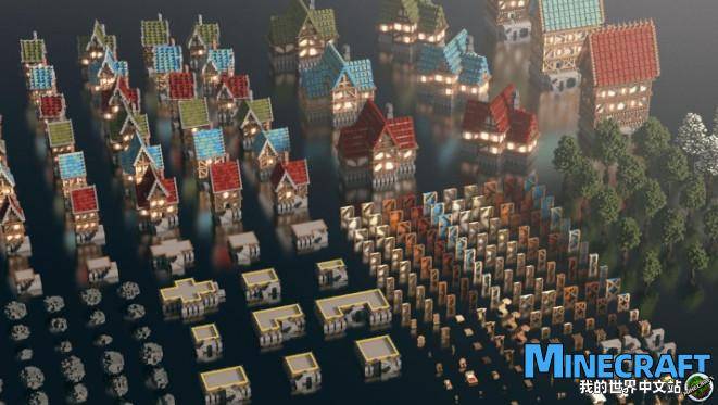 Minecraft medieval style architectural material package Medieval bundle map archive
