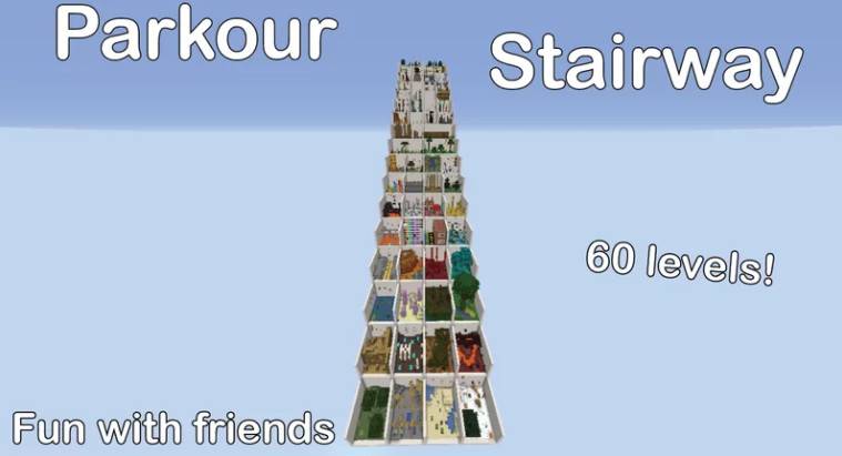 Minecraft1.16.4 Parkour Stairway map archive