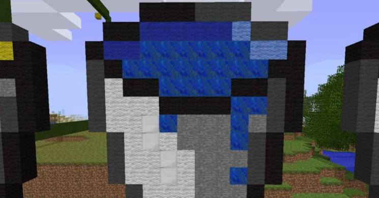 Minecraft murals show the power of a bucket