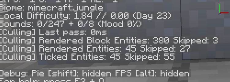 minecraft1.21.4-1.8.9 The entity clear Entity Culling Mod
