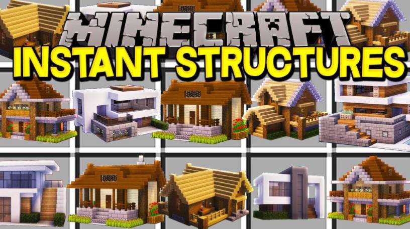 Minecraft 1.16.3-1.7.10 Instant structural structure Instant Structures Mod