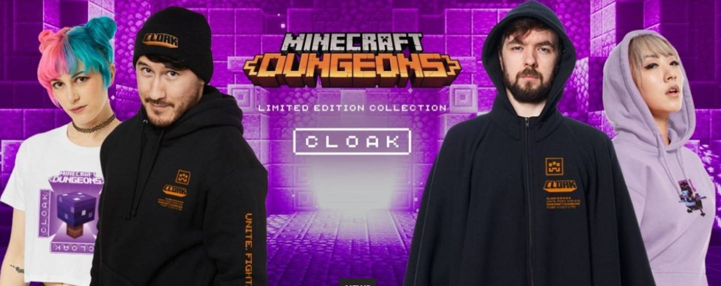 Cloak produced Minecraft Dungeon Limited Clothing
