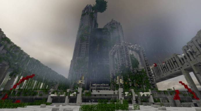 Minecraft1.12.2 Metropolis Metropolitan Government in Ruins Map Archive