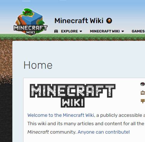 Minecraft wiki enables the new version of logo