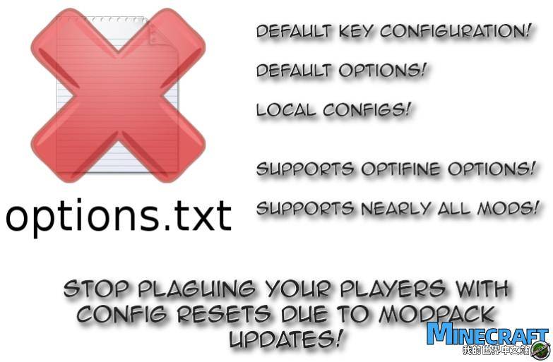 Minecraft1.20.2-1.7.10 The default option DEFAULT Options Mod