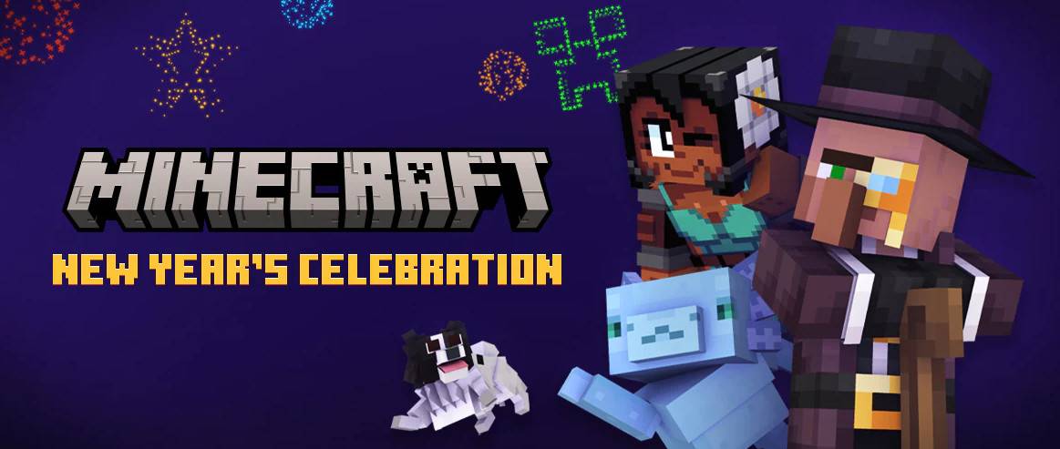 Minecraft 2022 New Year's celebration has begun
